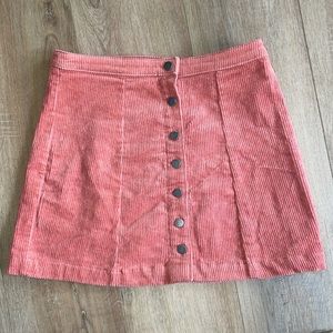 NWT F21 orange corduroy skirt